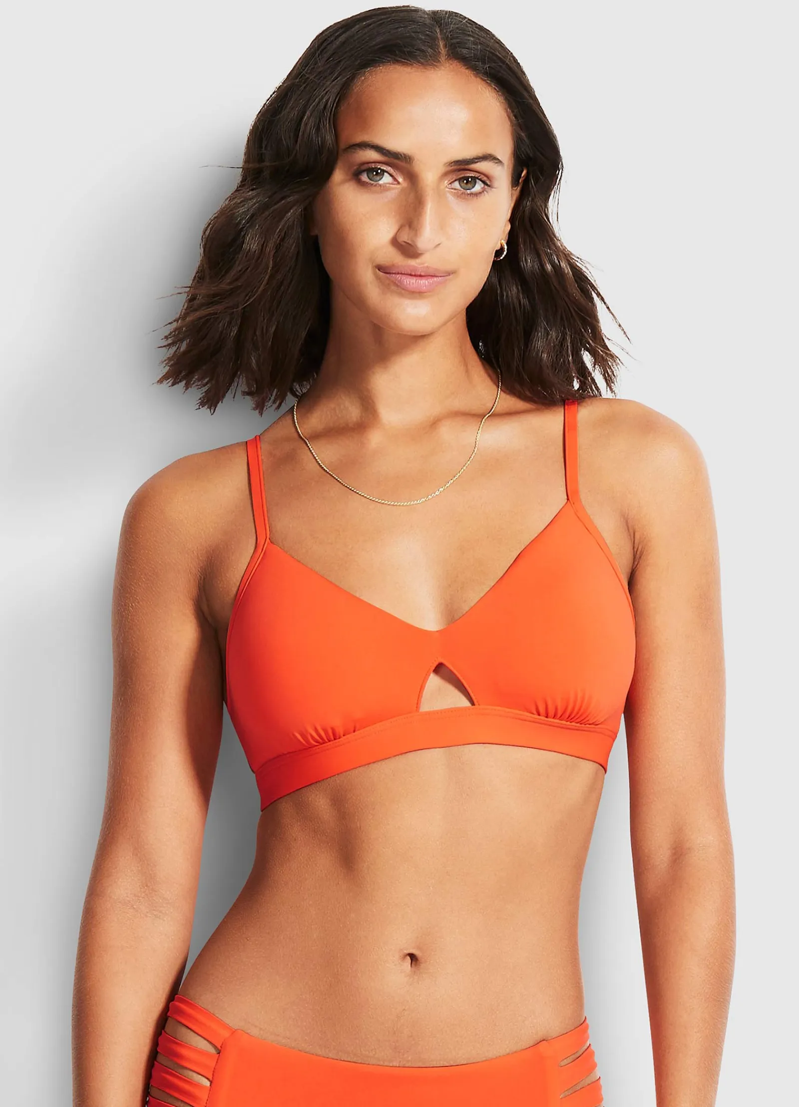 Seafolly Active Hybrid Bralette - Spicy Orange