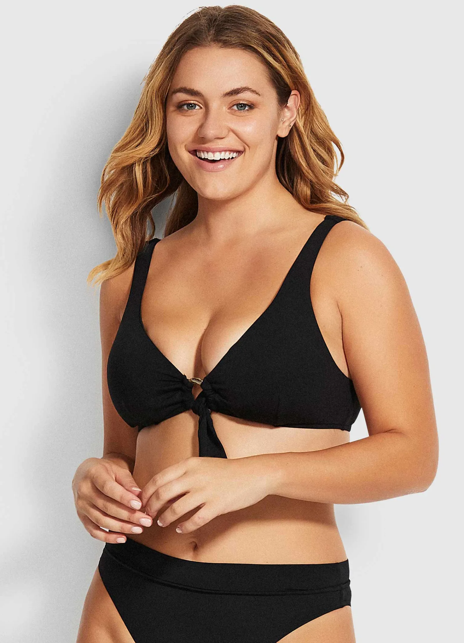 Seafolly Active Ring Front Crop Bikini Top -