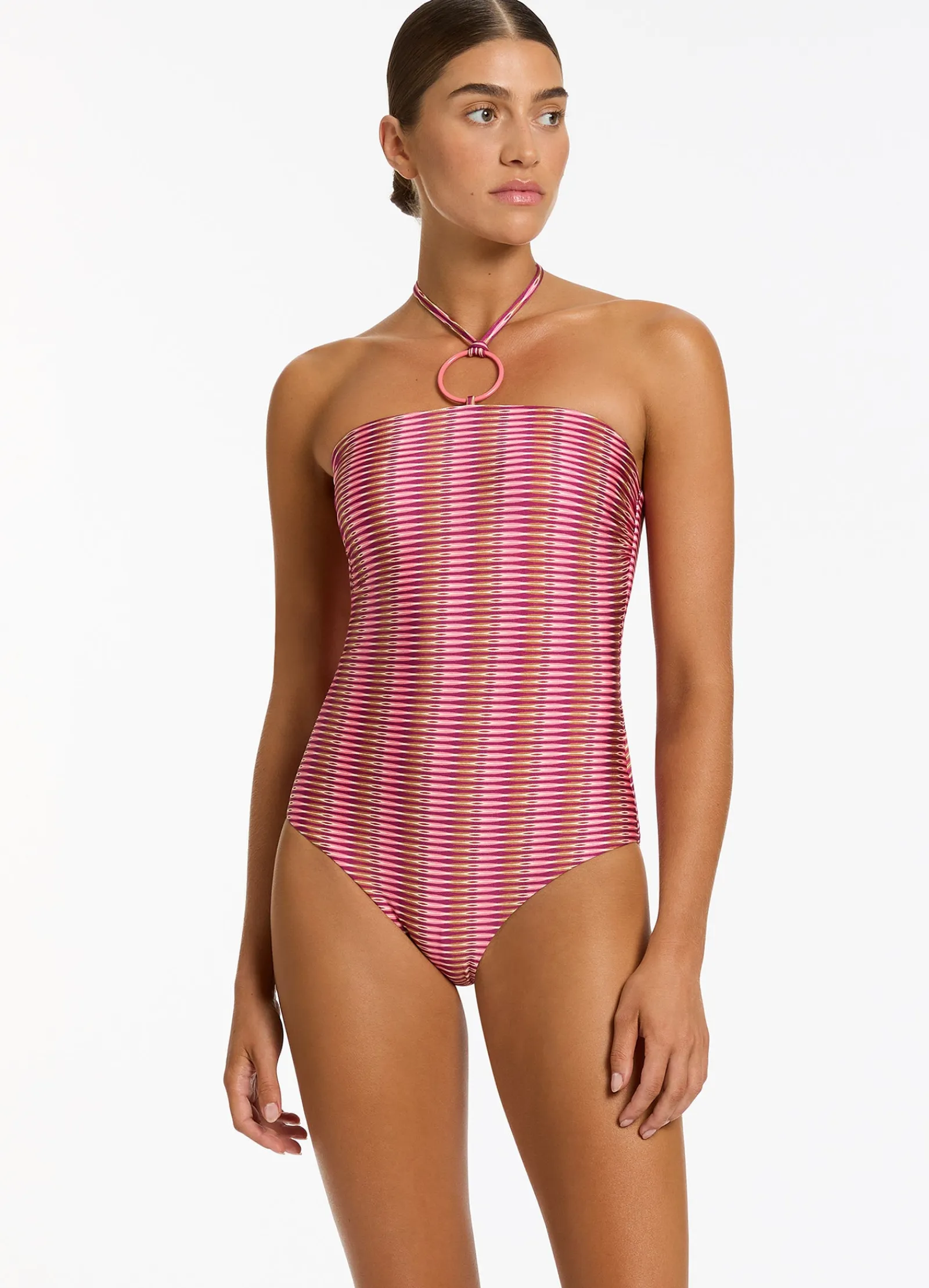 Seafolly Alessia Geo Halter One Piece -