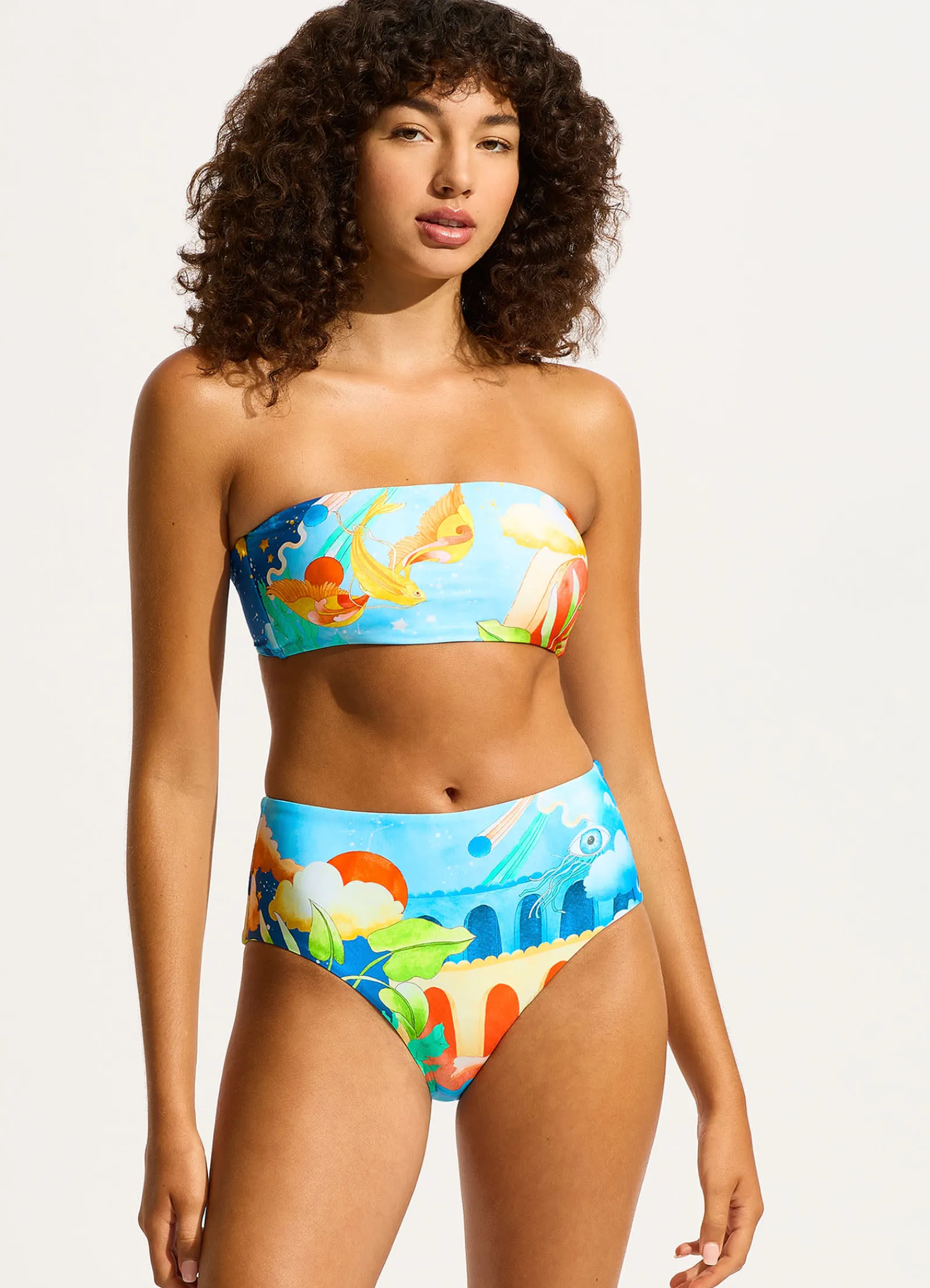 Seafolly Aquarius High Waisted Bikini Bottom -