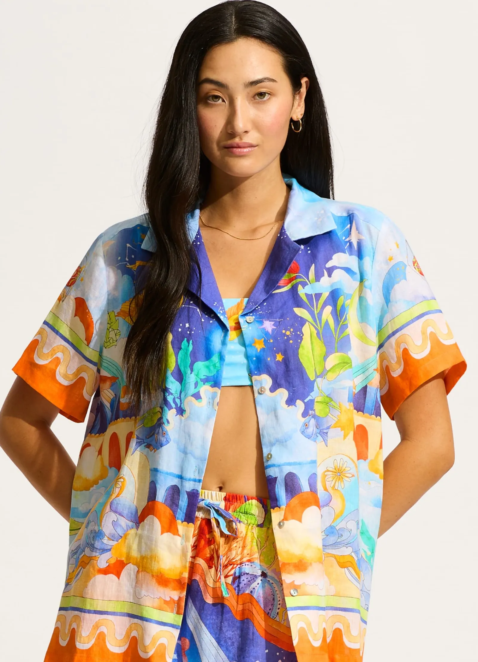 Seafolly Aquarius Short Sleeve Shirt -