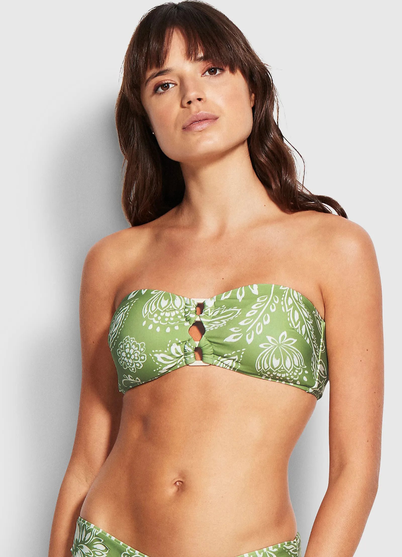 Seafolly Bandeau Bra - Green Tea