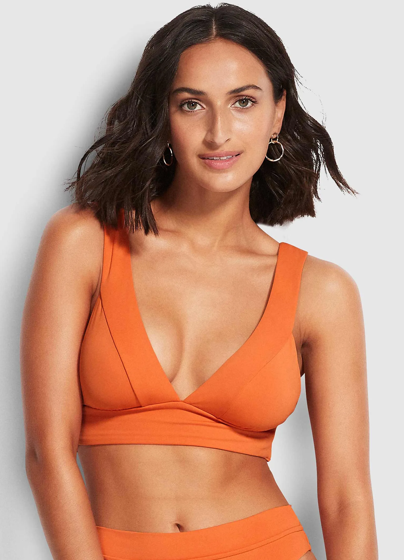 Seafolly Banded Tri Bra  - Spicy Orange