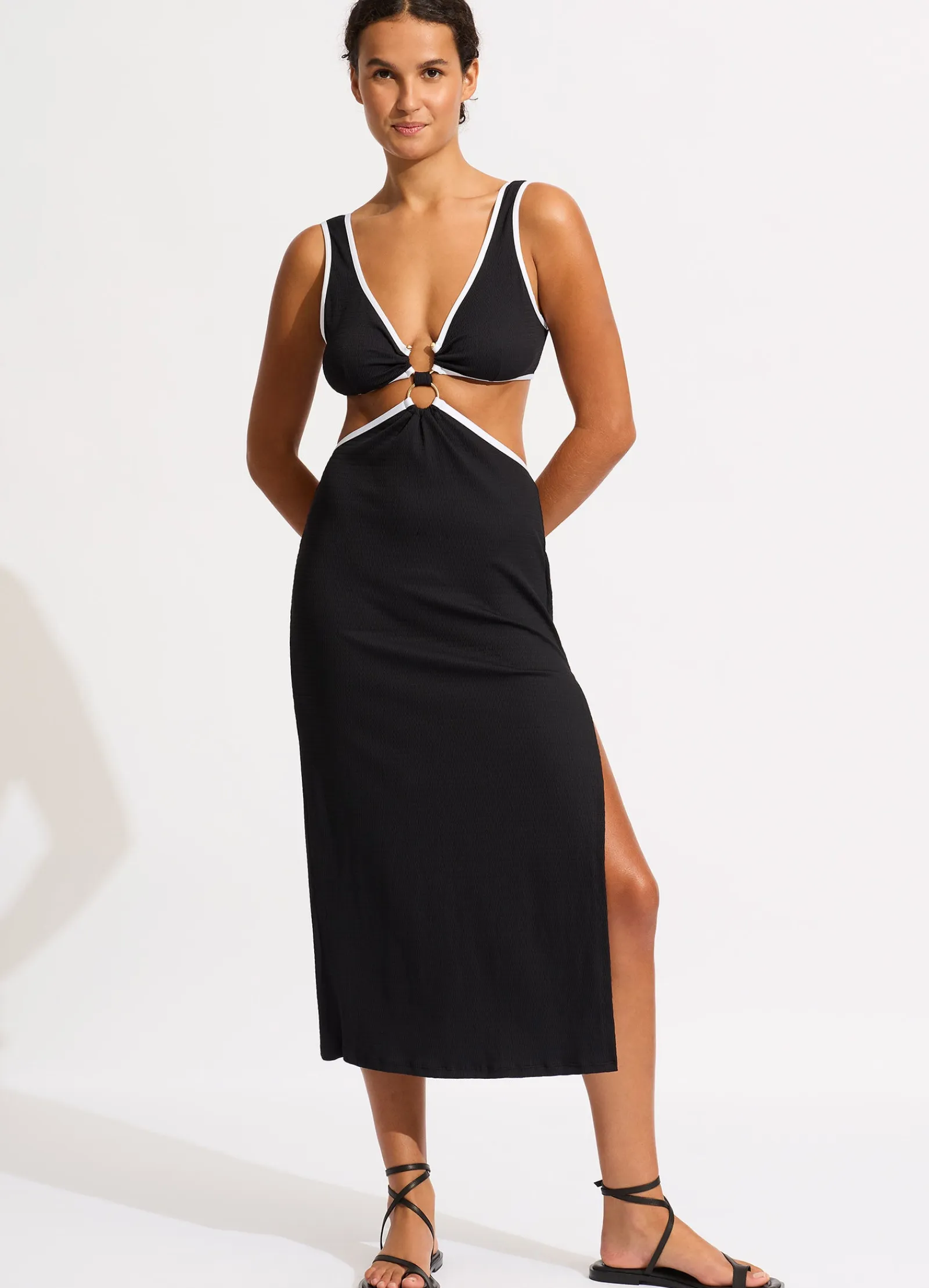 Seafolly Beach Bound Beach Boidi Midi Dress -