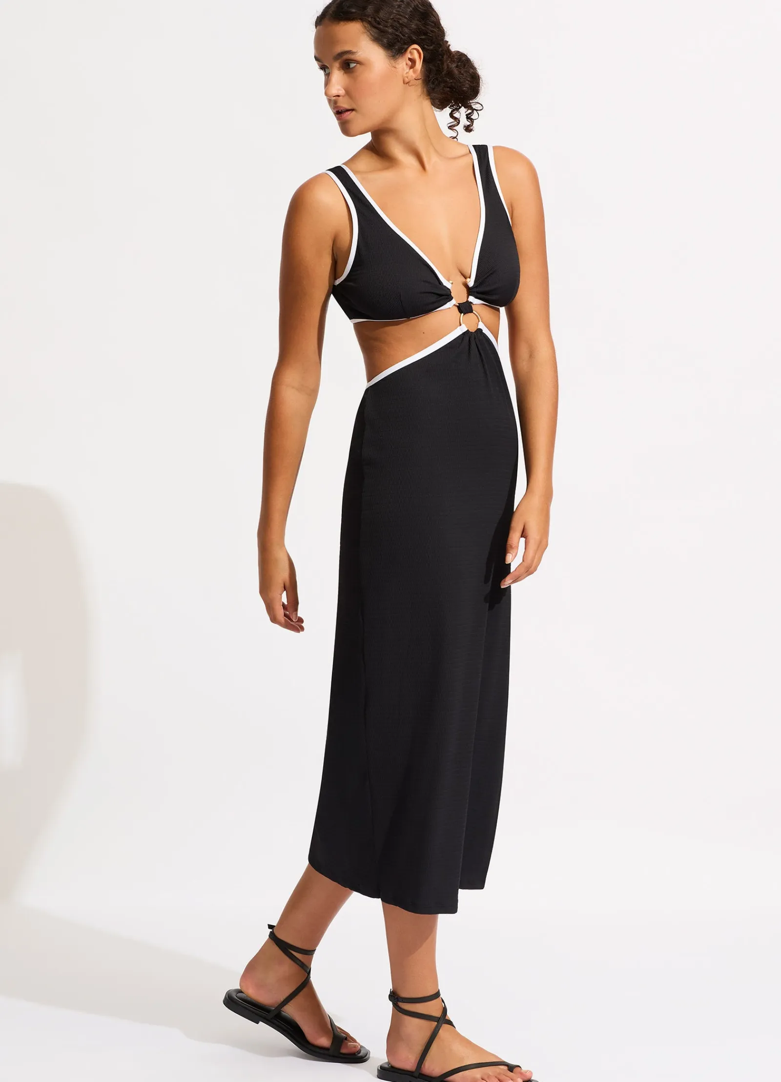 Seafolly Beach Bound Beach Boidi Midi Dress -