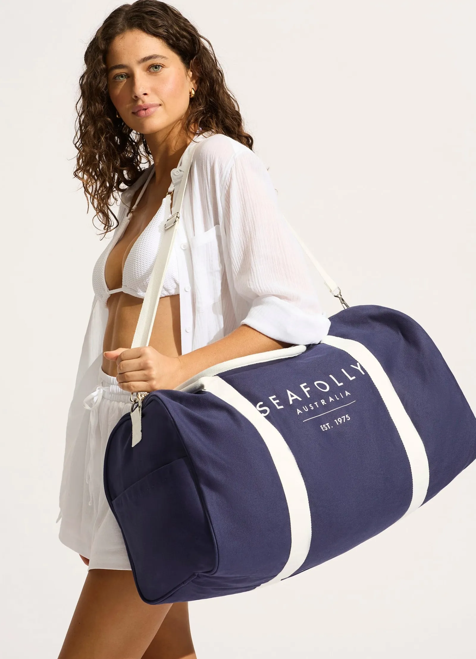 Seafolly Canvas Duffle Bag - True Navy