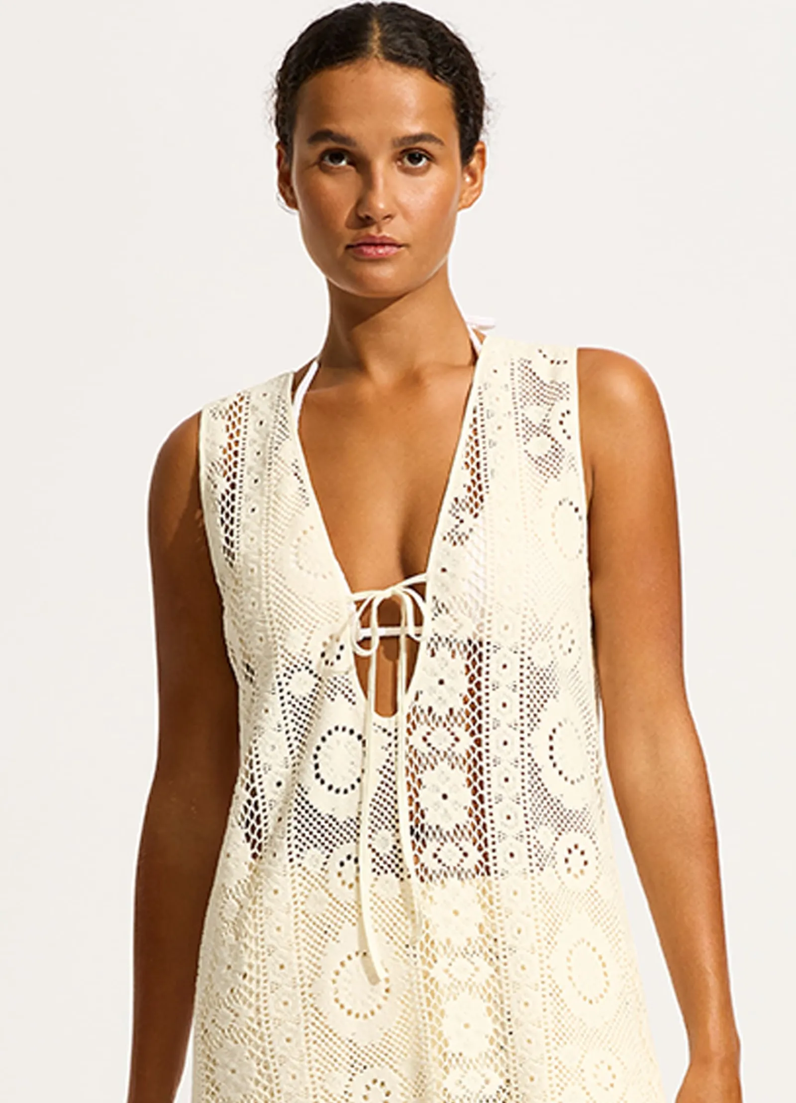 Seafolly Corfu Crochet Mini Cover Up -