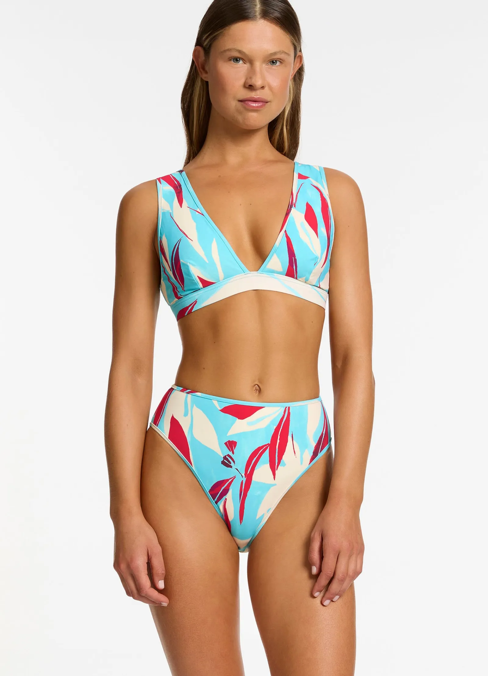 Seafolly Fauna Plunge Bikini Top -