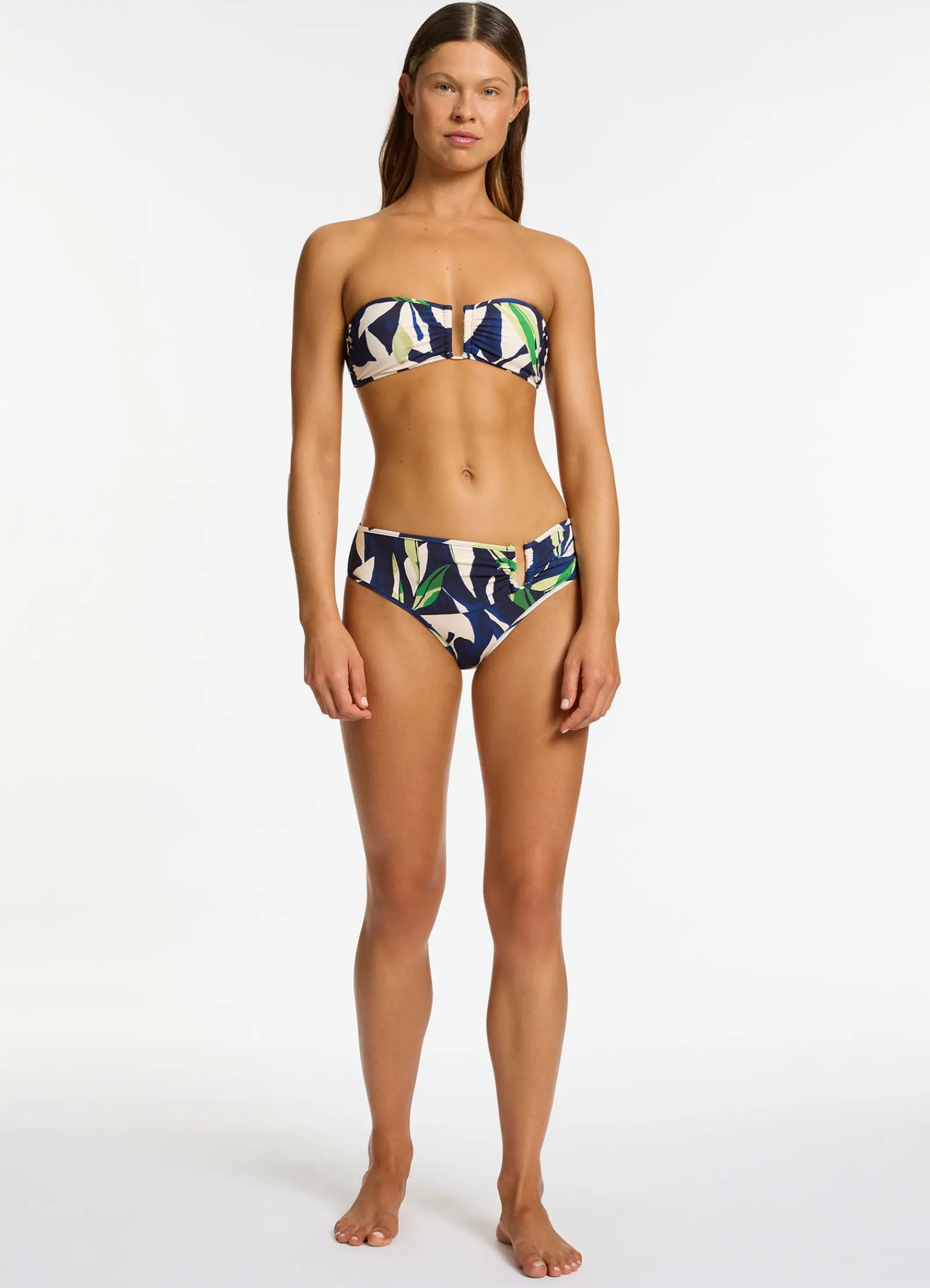 Seafolly Fauna U Trim Mid Rise Bikini Bottom -