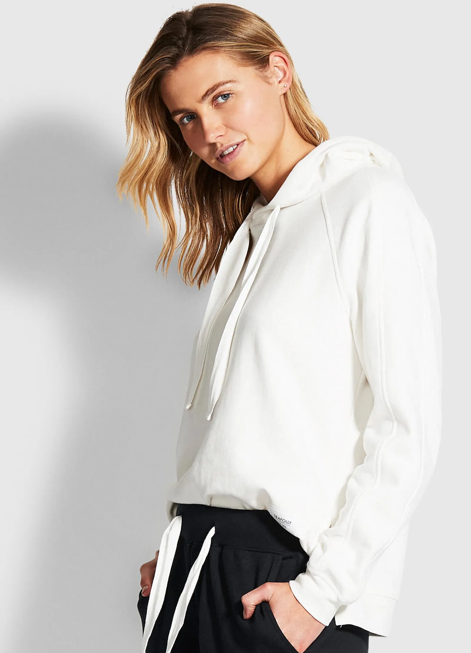 Seafolly Holiday Long Sleeve Sweater - Off White