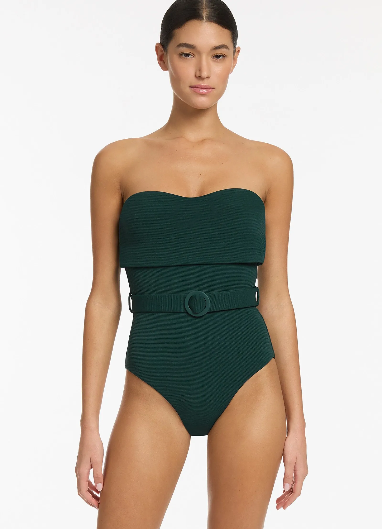 Seafolly Isla Rib Bandeau One Piece -