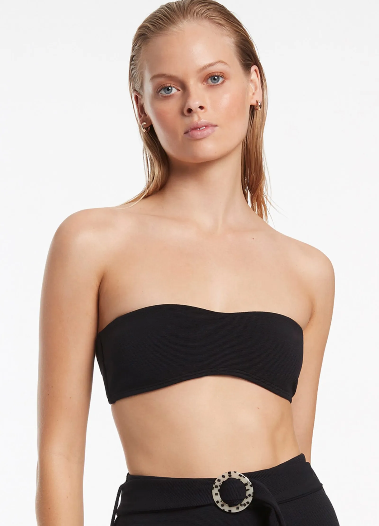 Seafolly Isla Rib Minimal Bandeau Bikini Top -