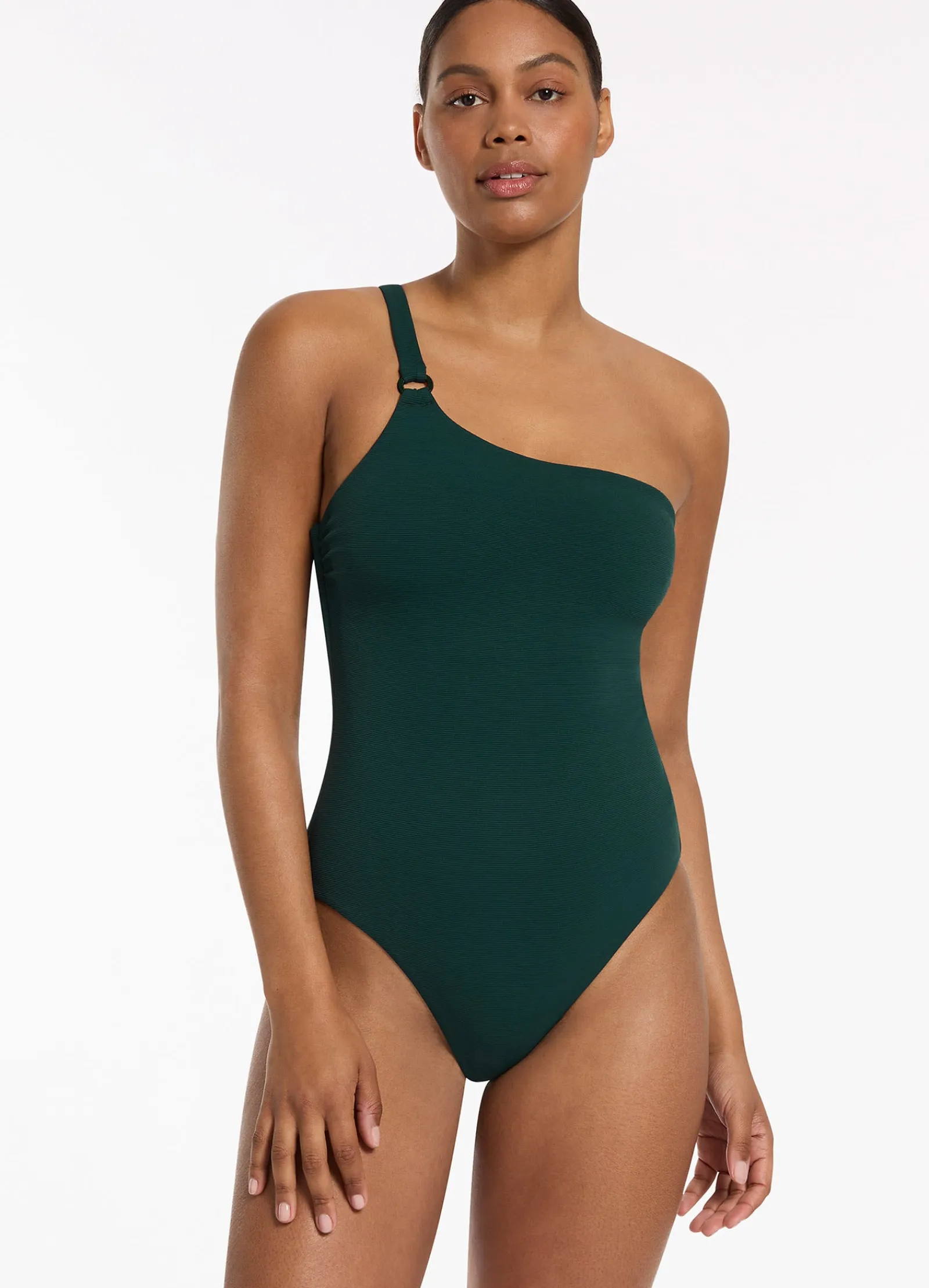 Seafolly Isla Rib One Shoulder One Piece -