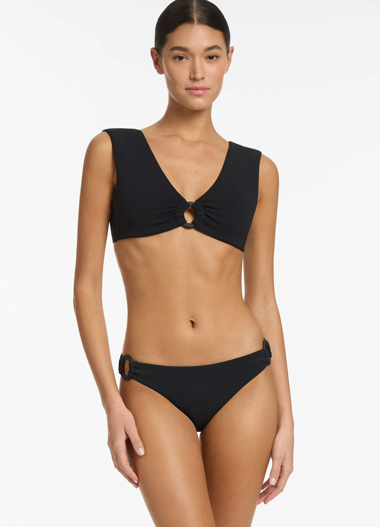 Seafolly Isla Rib Trim Side Hipster Bikini Bottom -