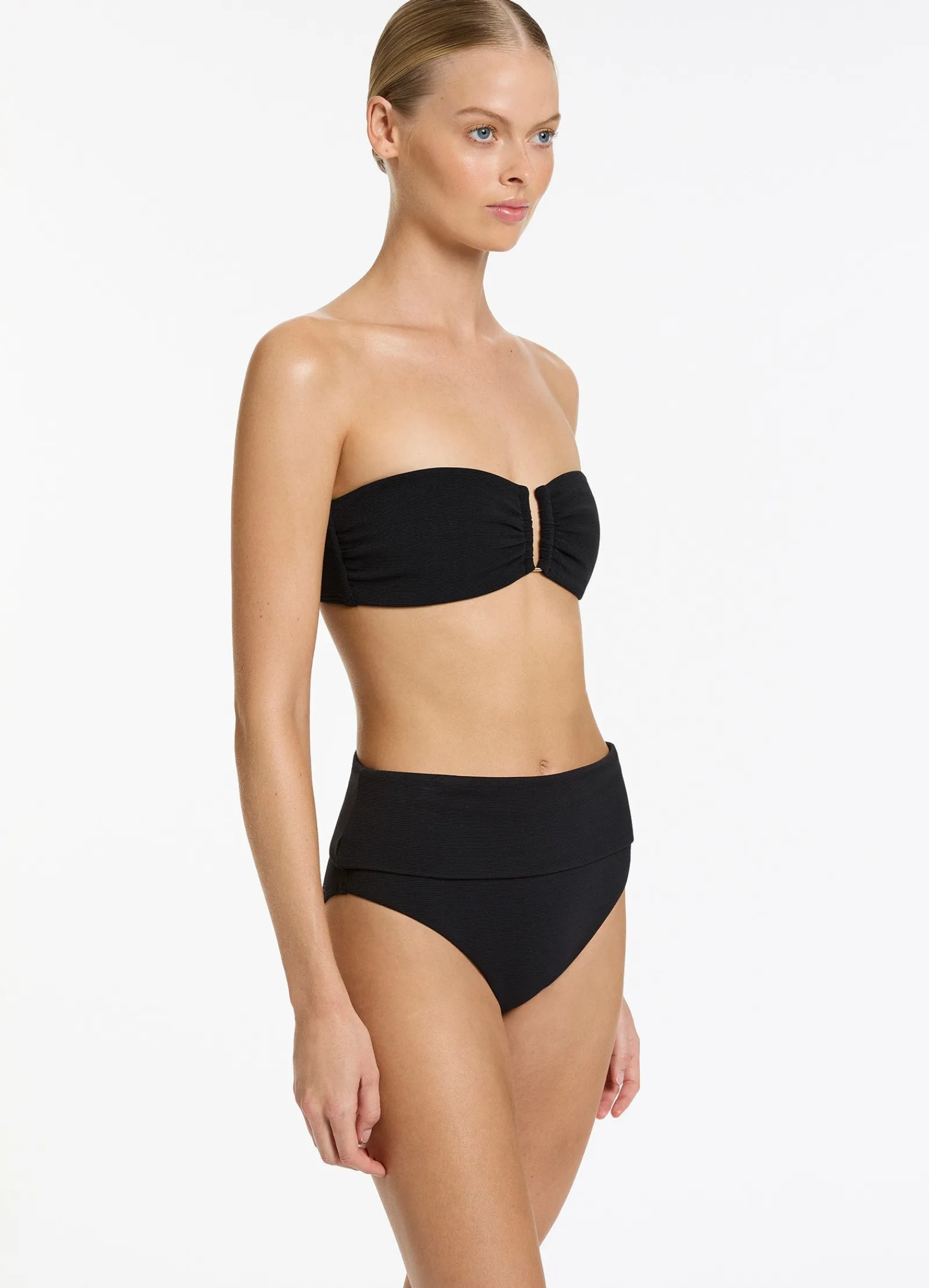 Seafolly Isla Rib U Trim Bandeau Bikini Top -