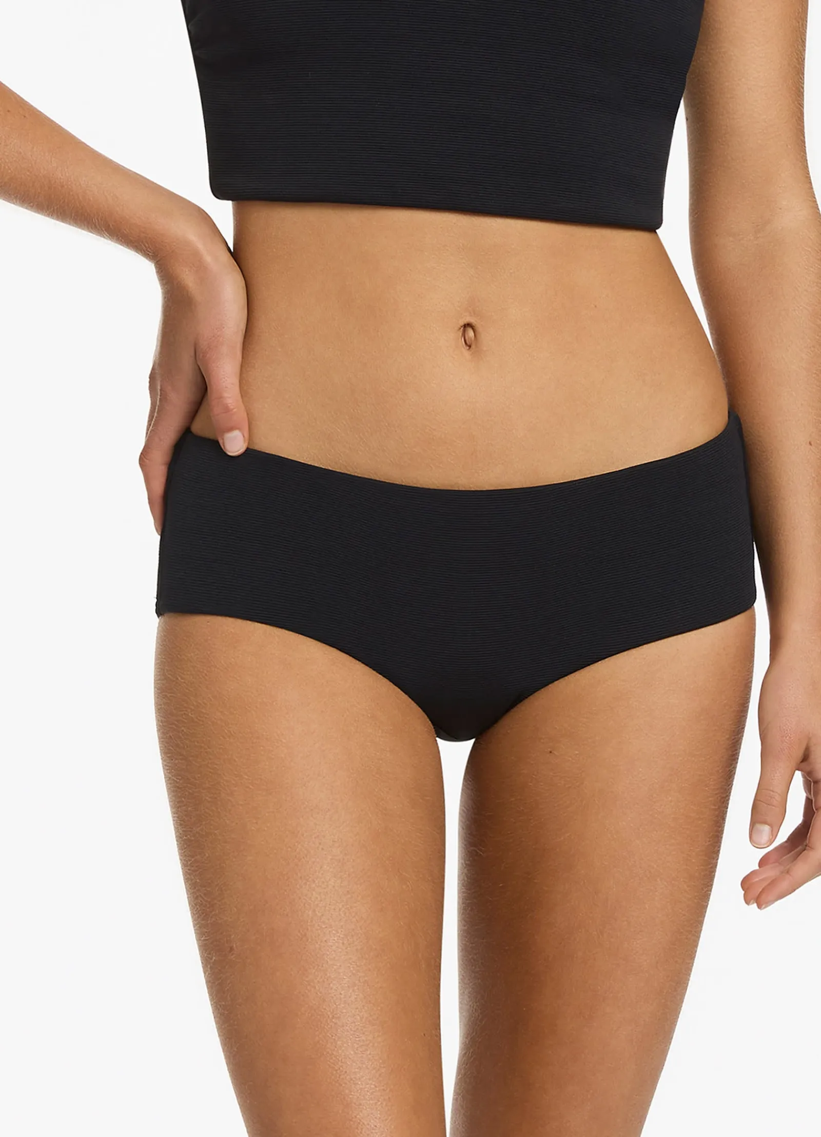 Seafolly Isla Rib Wide Side Hipster Bikini Bottom -