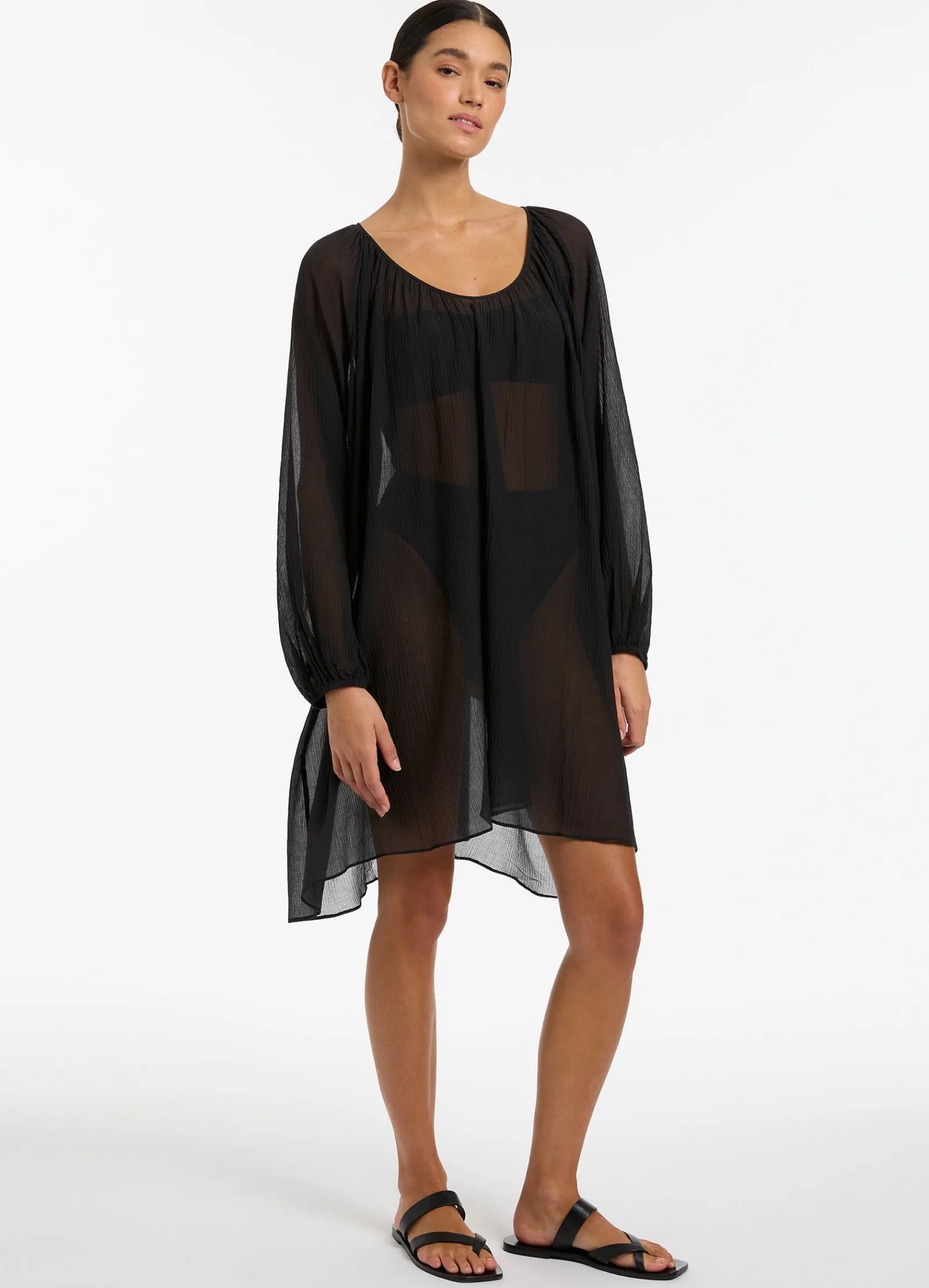 Seafolly Jetset Crinkle Mini Kaftan -