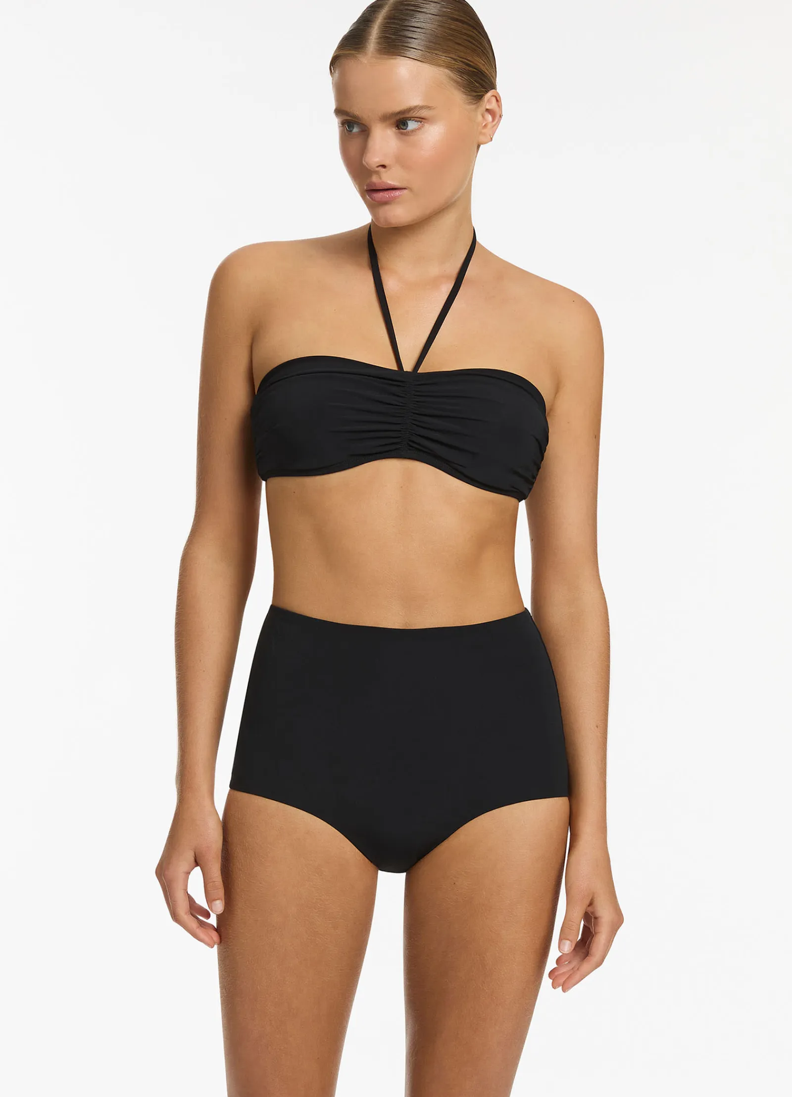 Seafolly Jetset High Waist Boyleg Bikini Bottom -