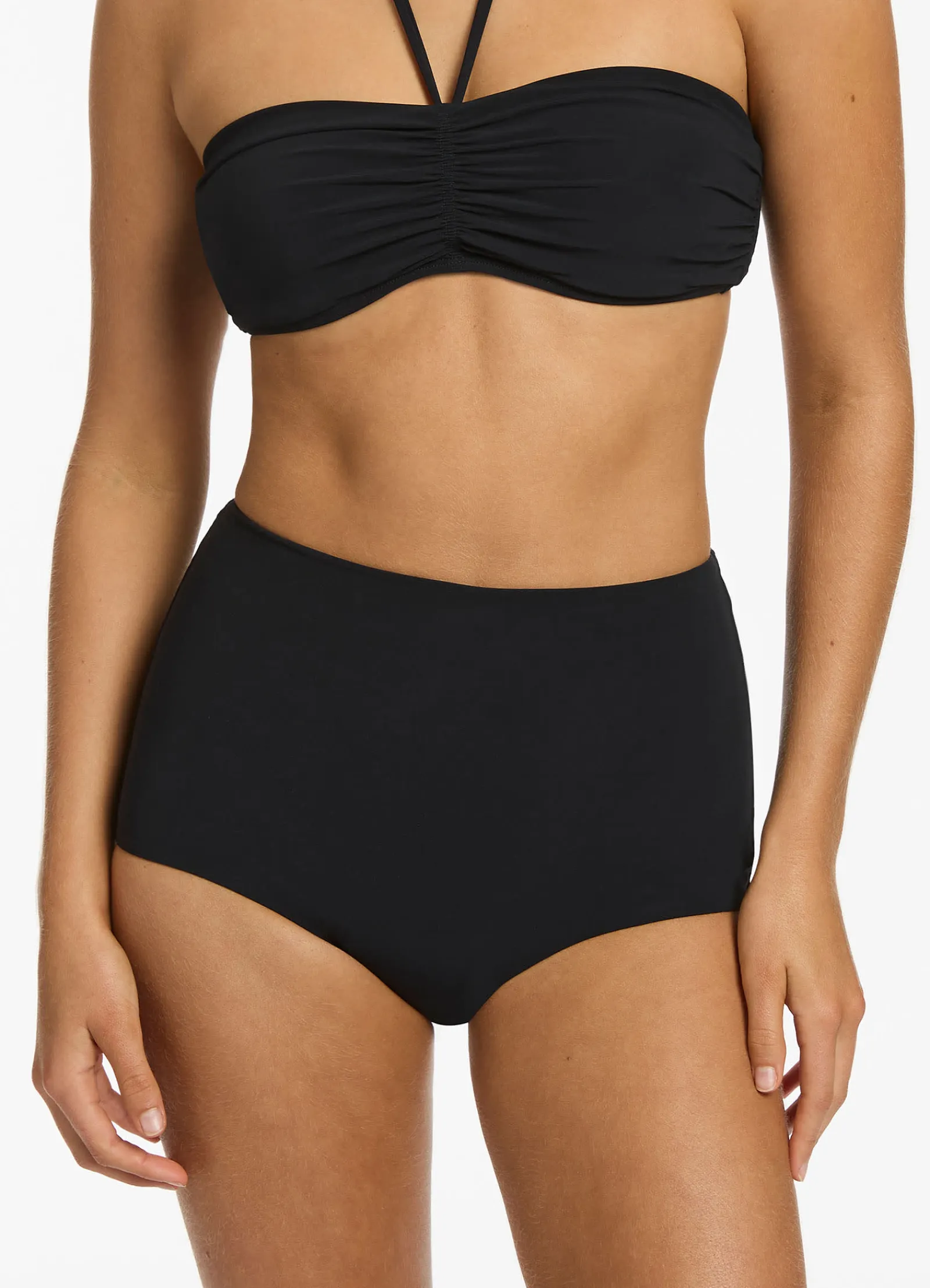 Seafolly Jetset High Waist Boyleg Bikini Bottom -