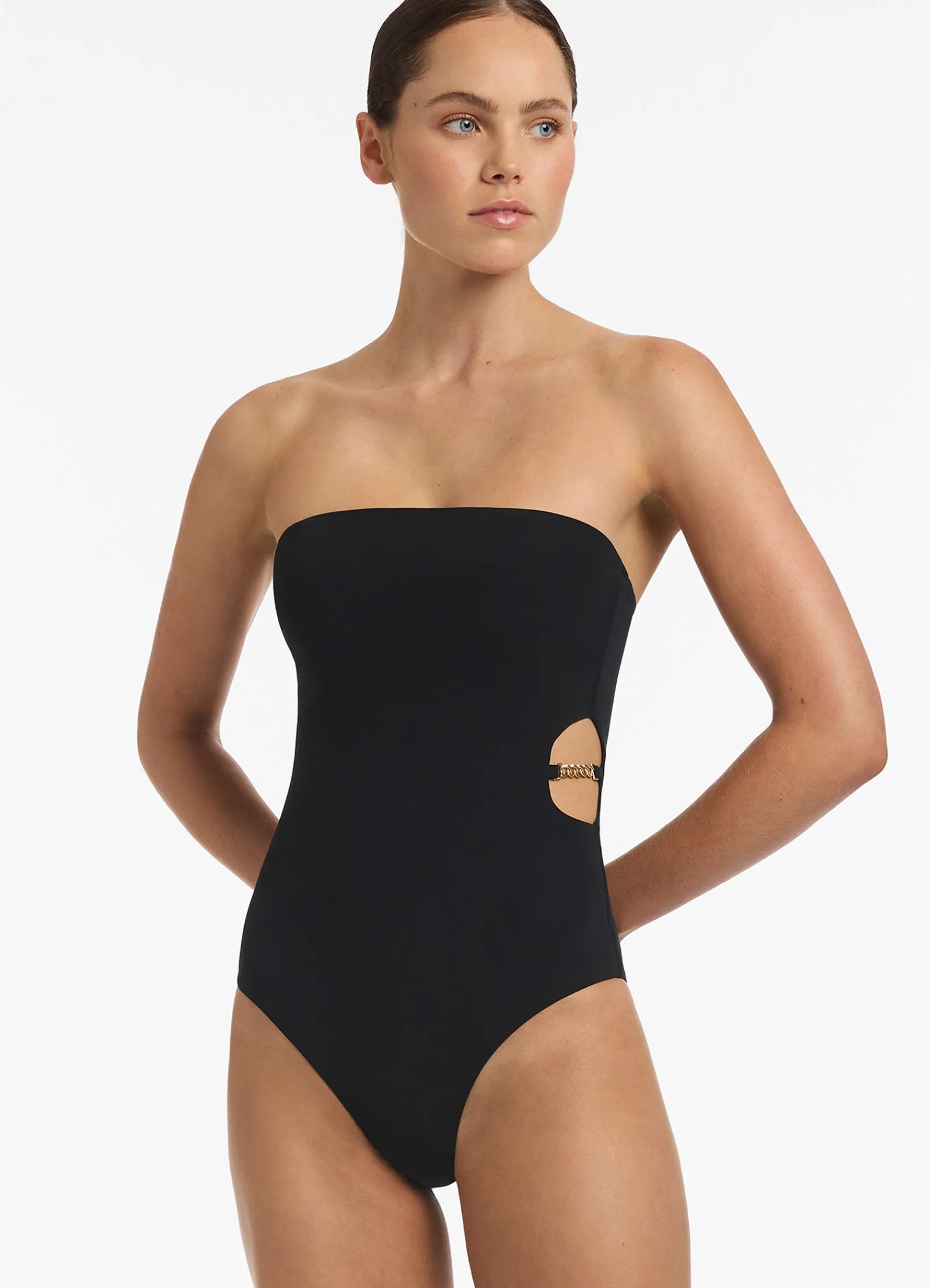 Seafolly Lien Bandeau Minimal One Piece -