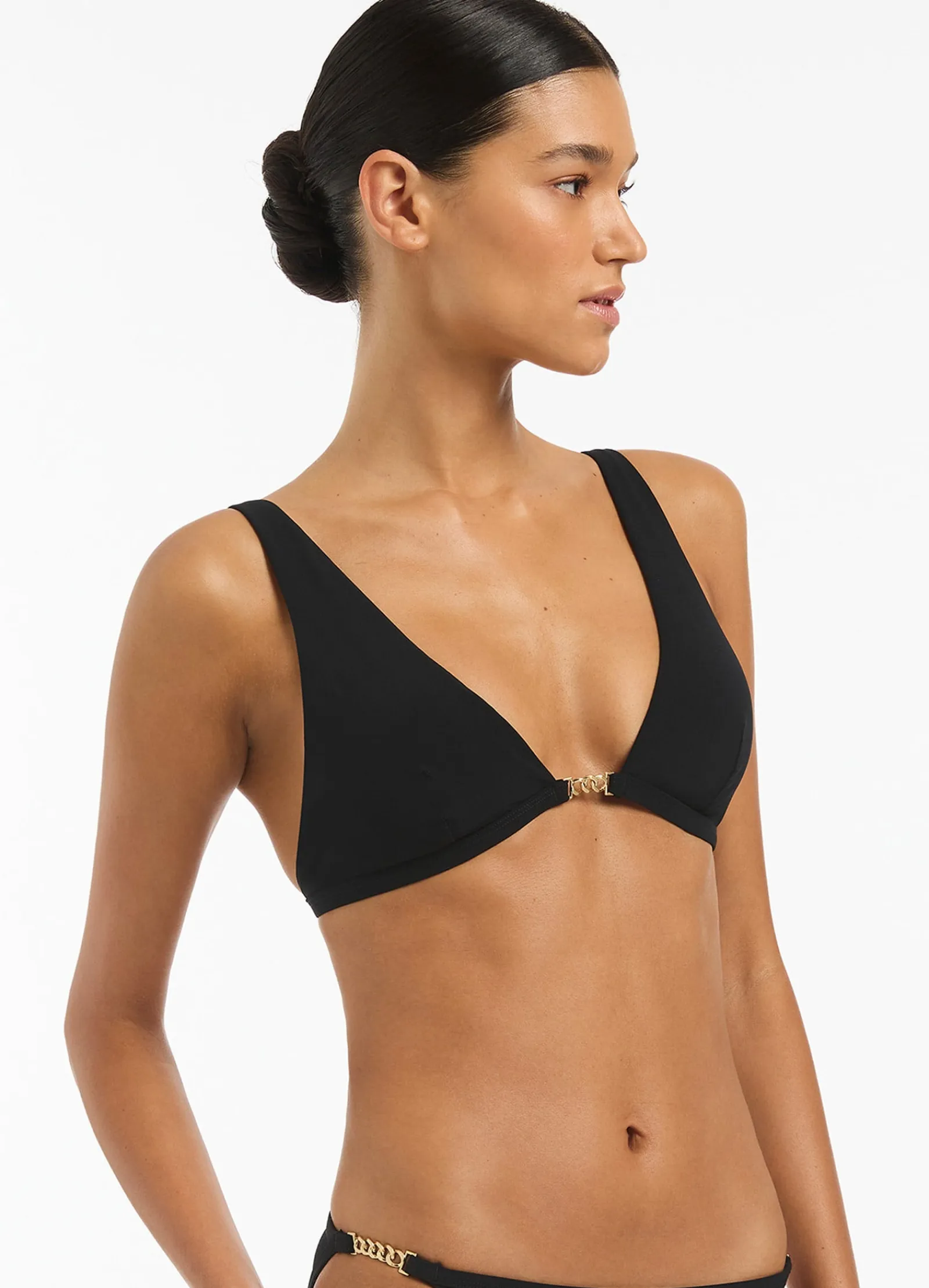 Seafolly Lien Longline Triangle Bikini Top -