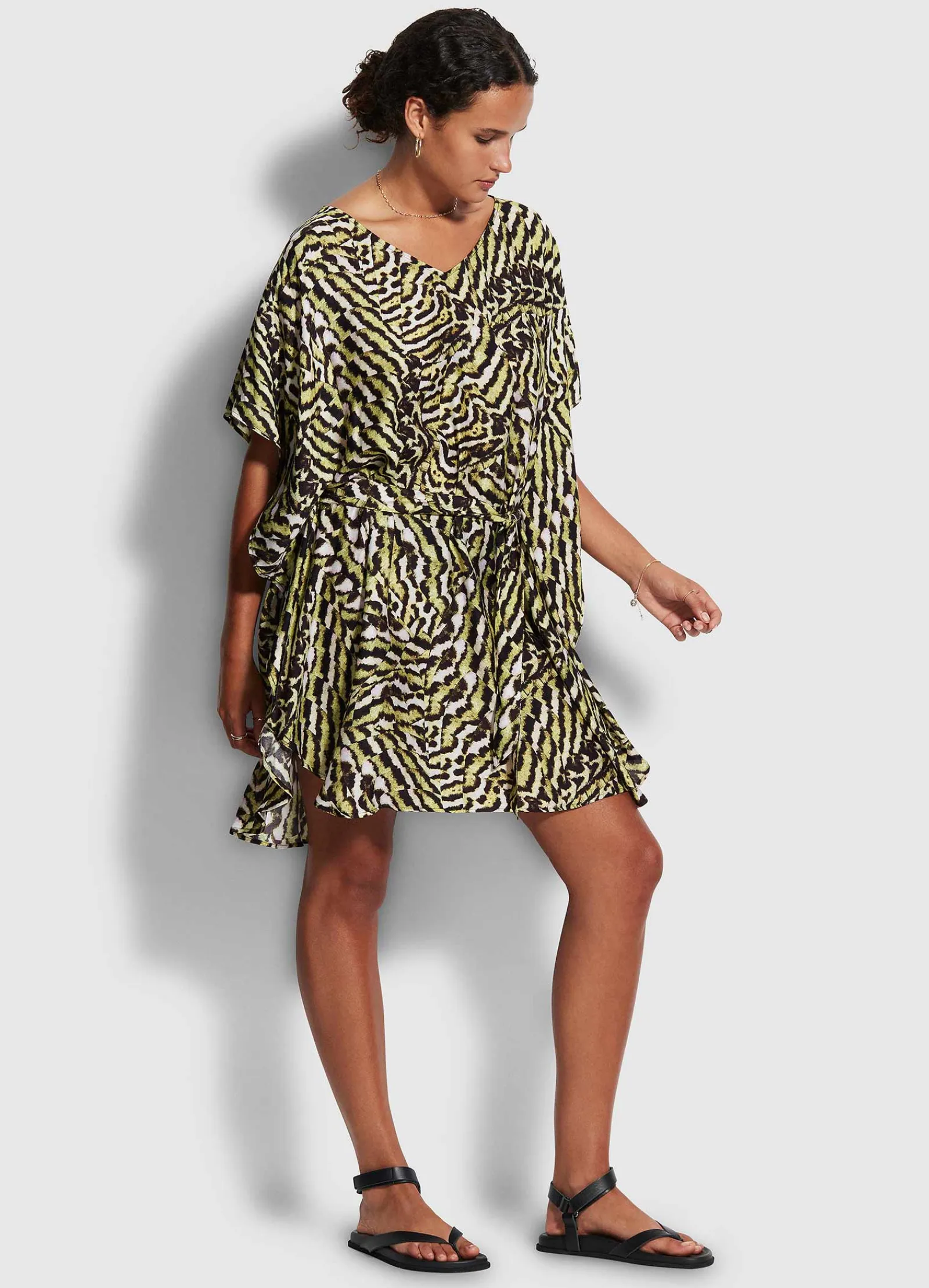 Seafolly Mandalay Kaftan - Olive Oil