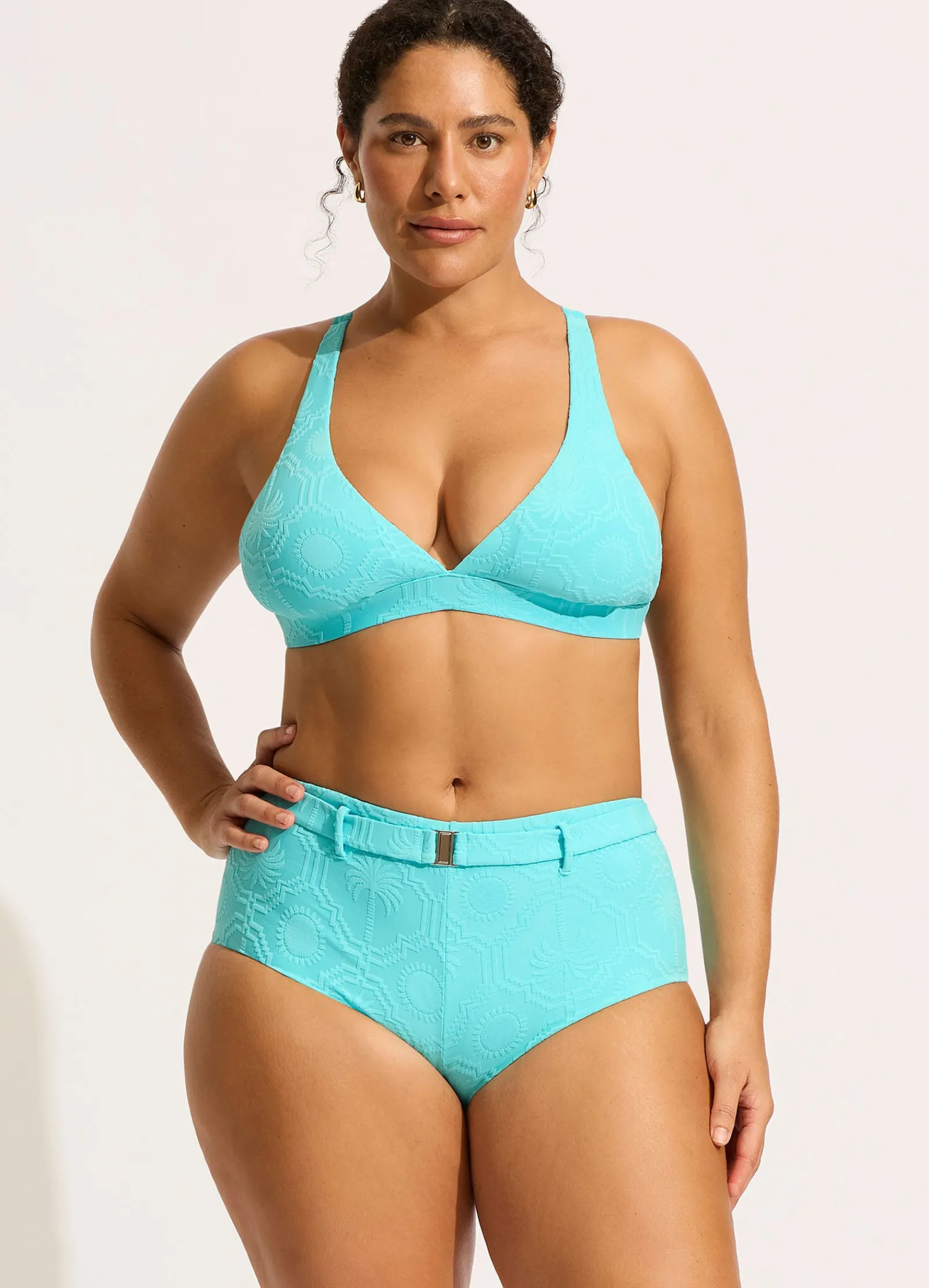 Seafolly Oasis Belted Hollywood Boyleg Bikini Bottom -