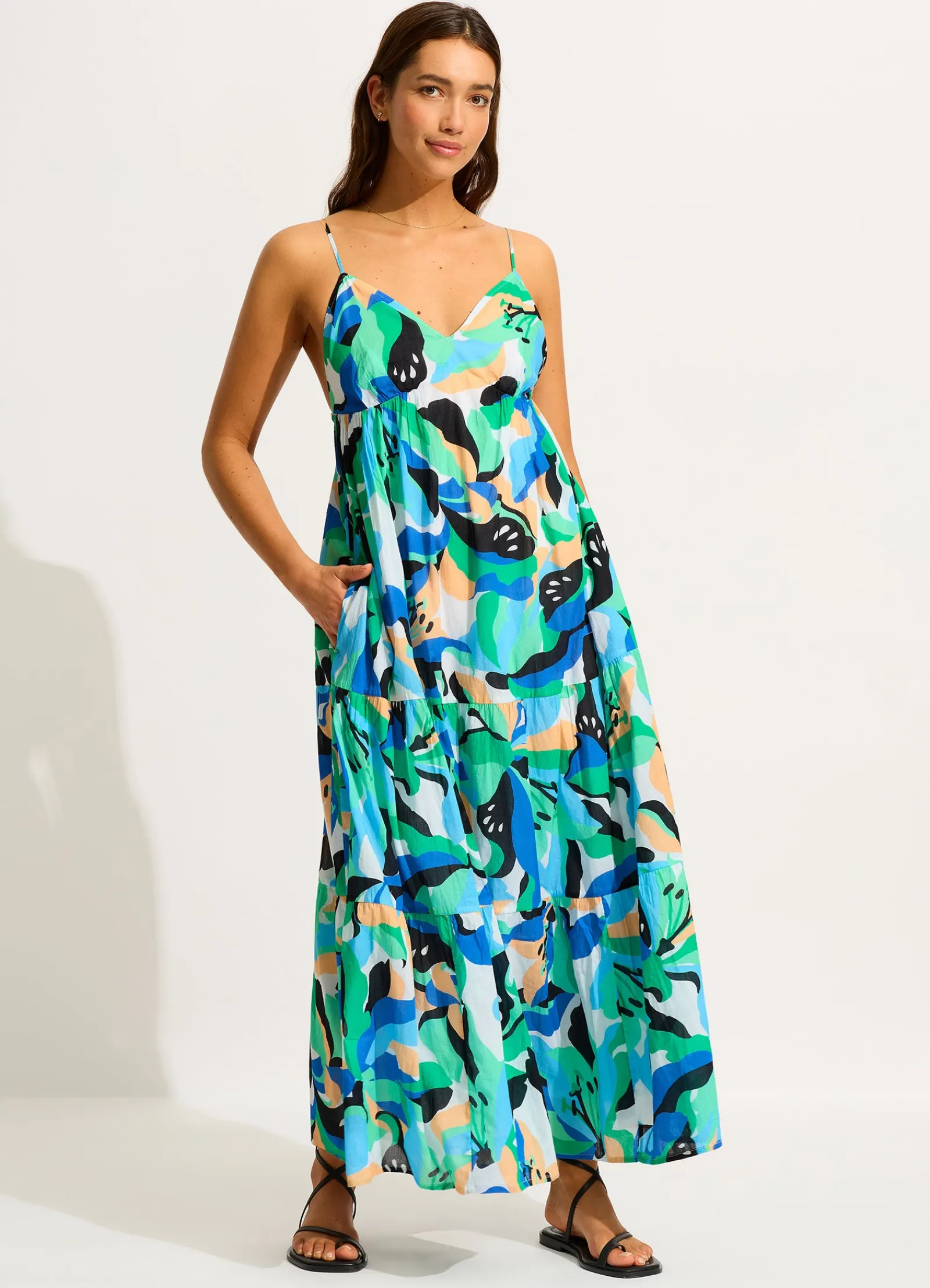 Seafolly Rio Tiered Midi Dress -