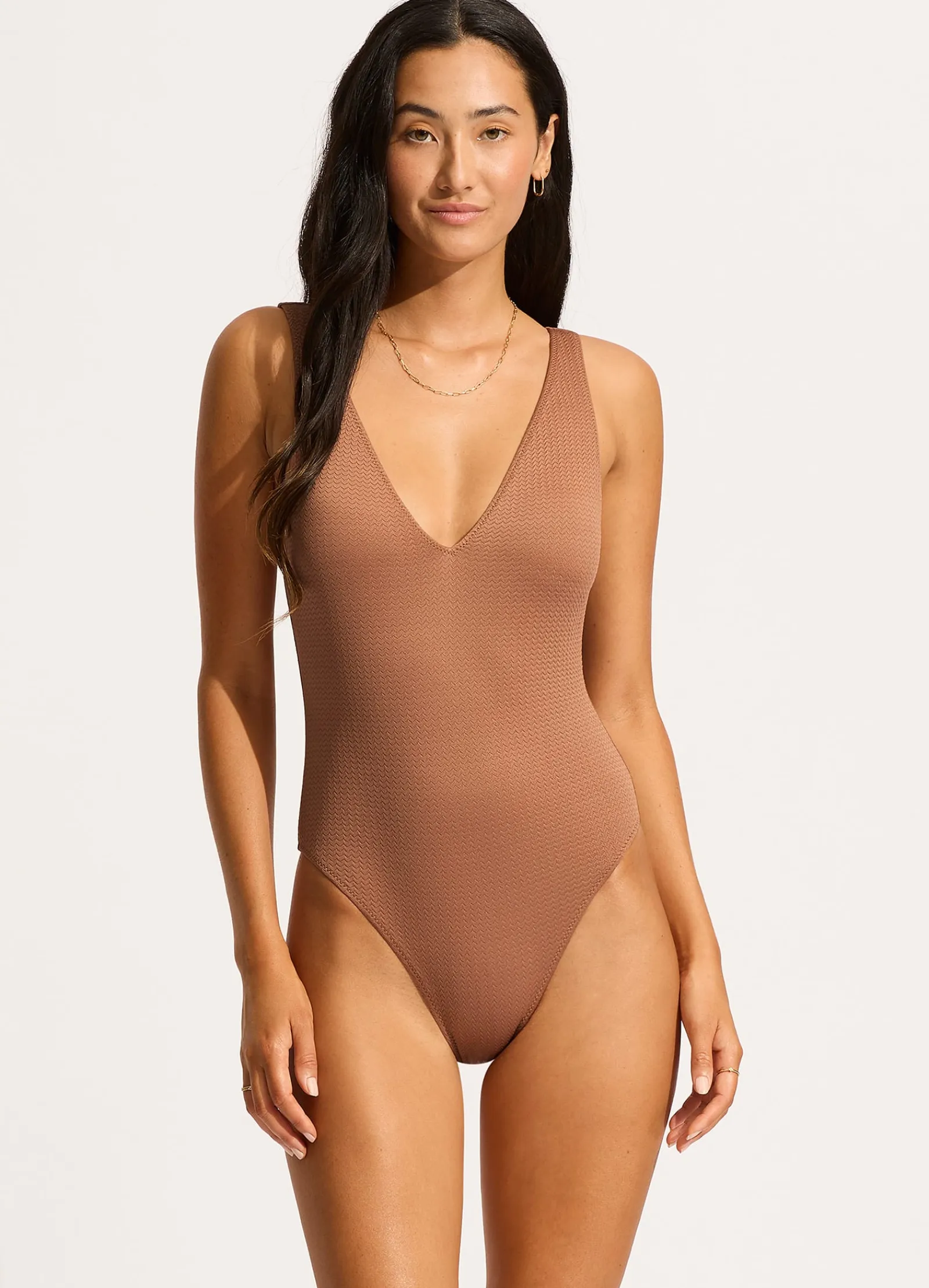 Seafolly Sea Dive Deep V Neck One Piece -