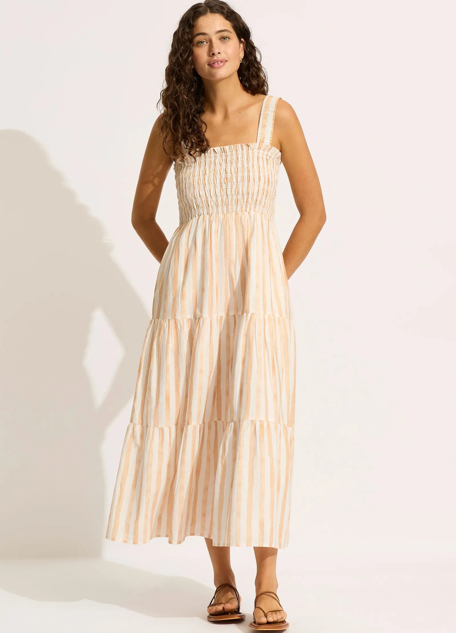 Seafolly Shirred Midi Dress -