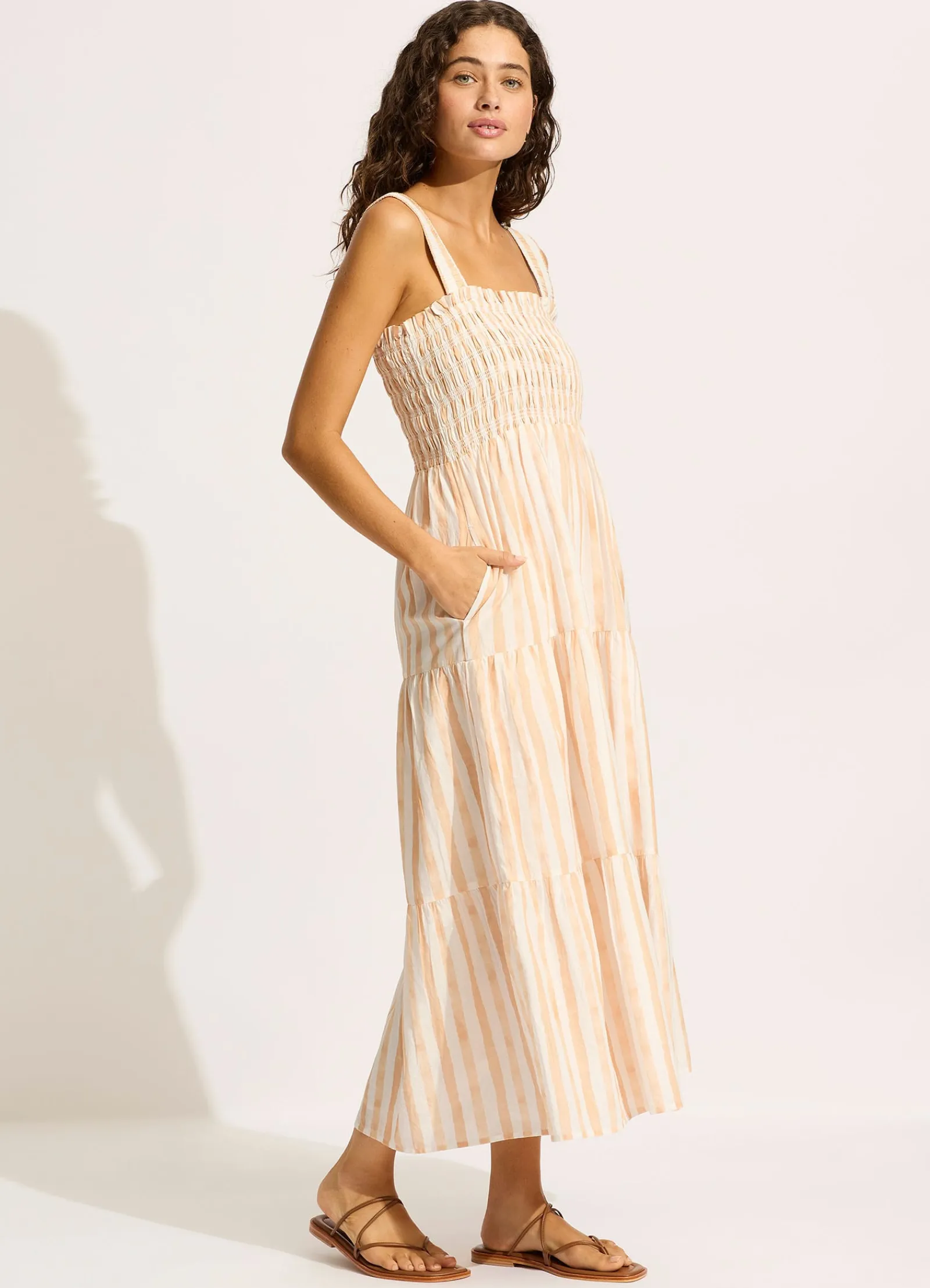 Seafolly Shirred Midi Dress -