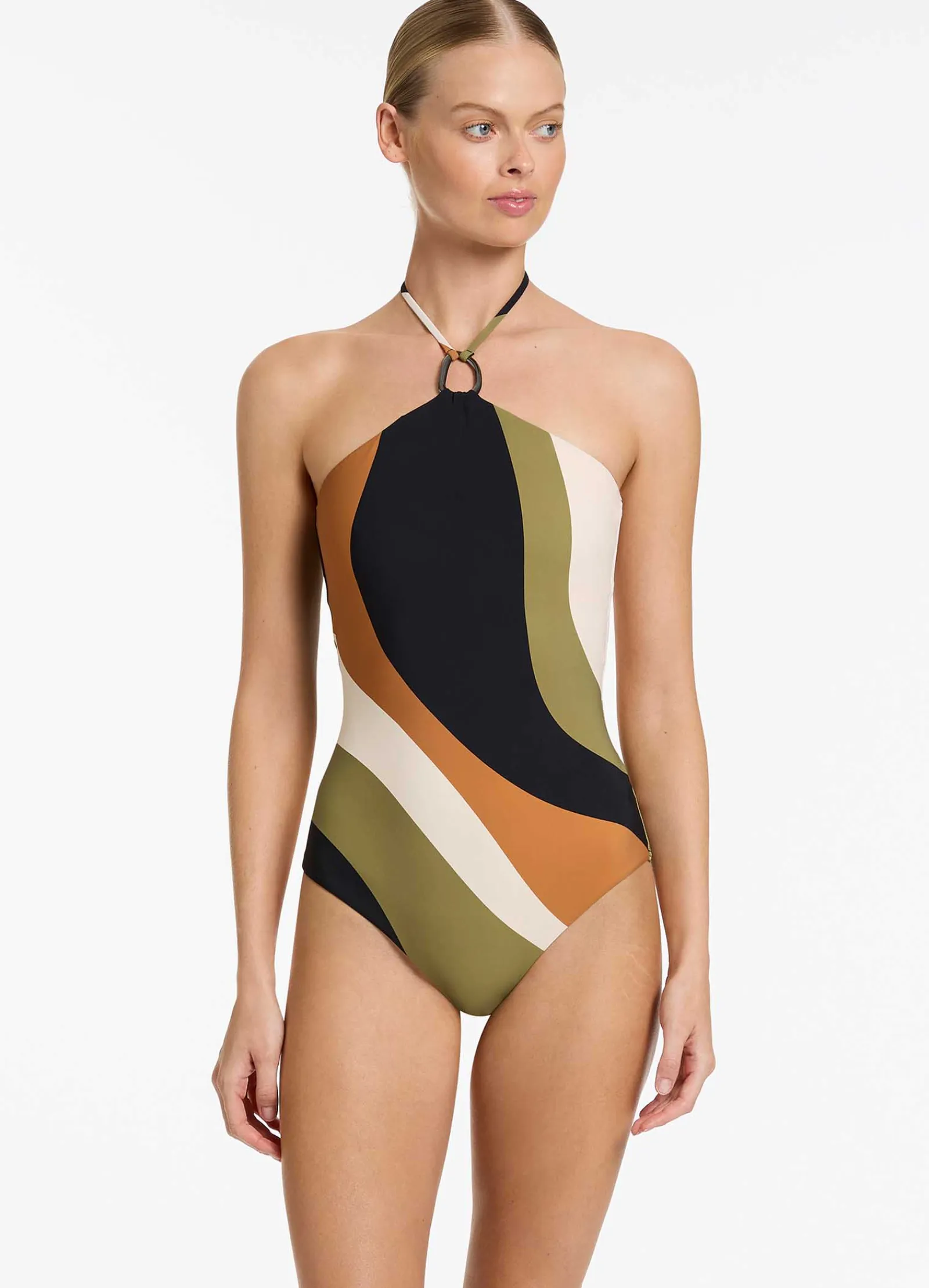 Seafolly Sorella High Neck Halter One Piece -