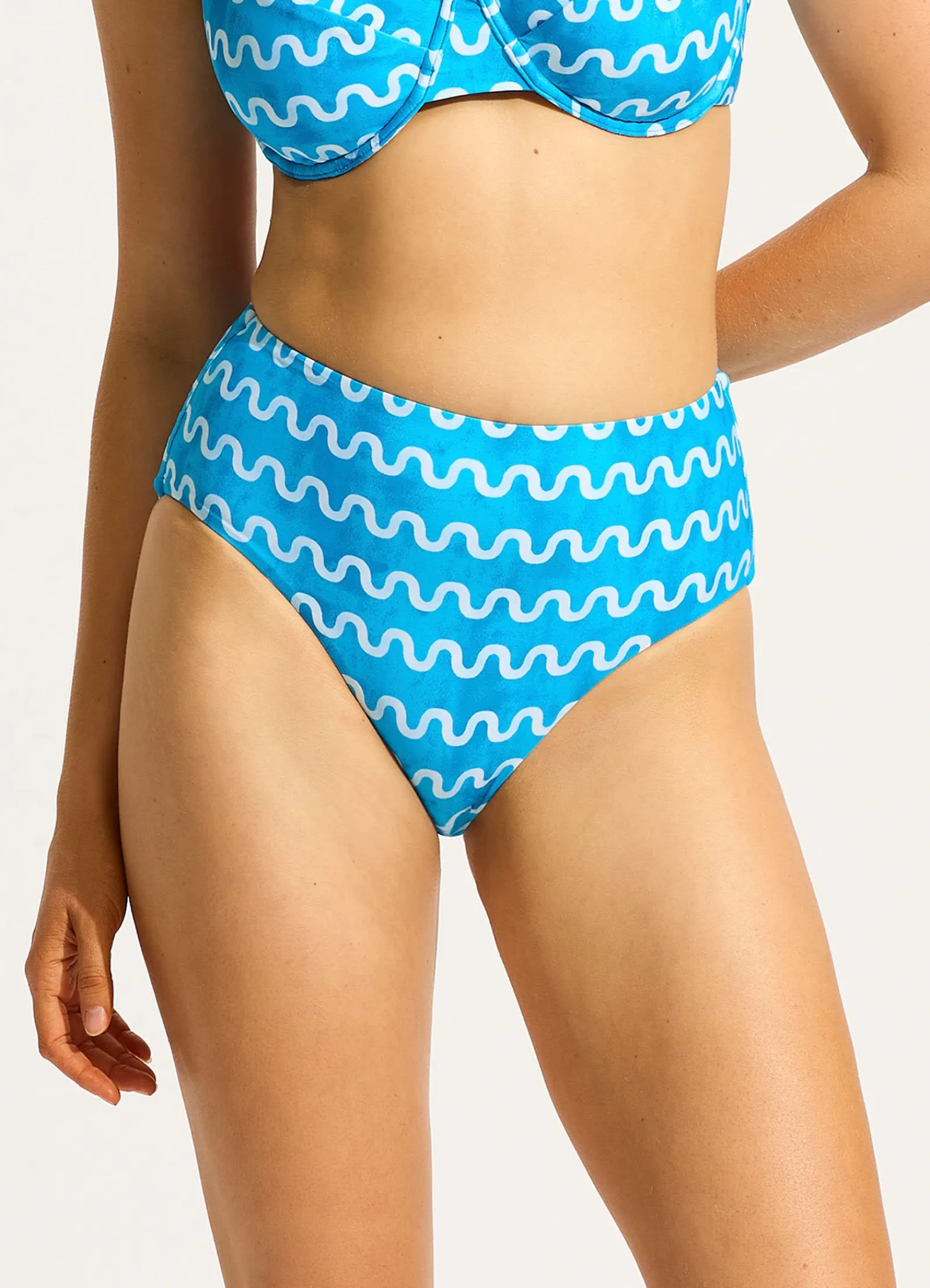 Seafolly Soundwave High Waisted Bikini Bottom -