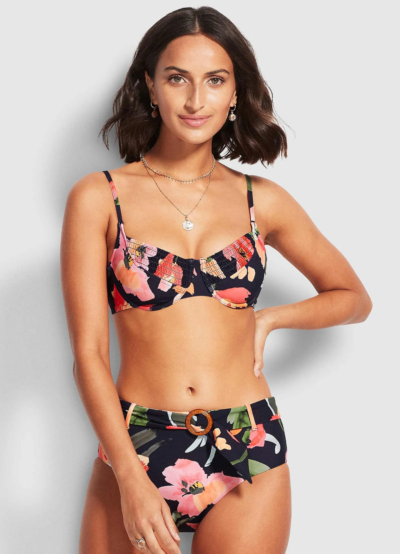 Seafolly Summer Memoirs Wide Side Retro -