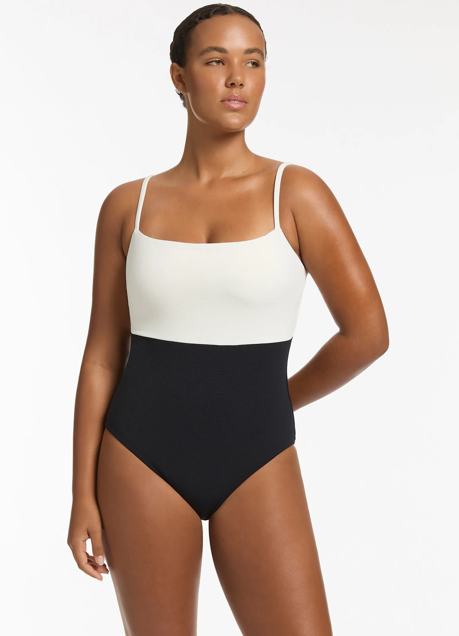 Seafolly Versa Rib Minimal Tank One Piece -