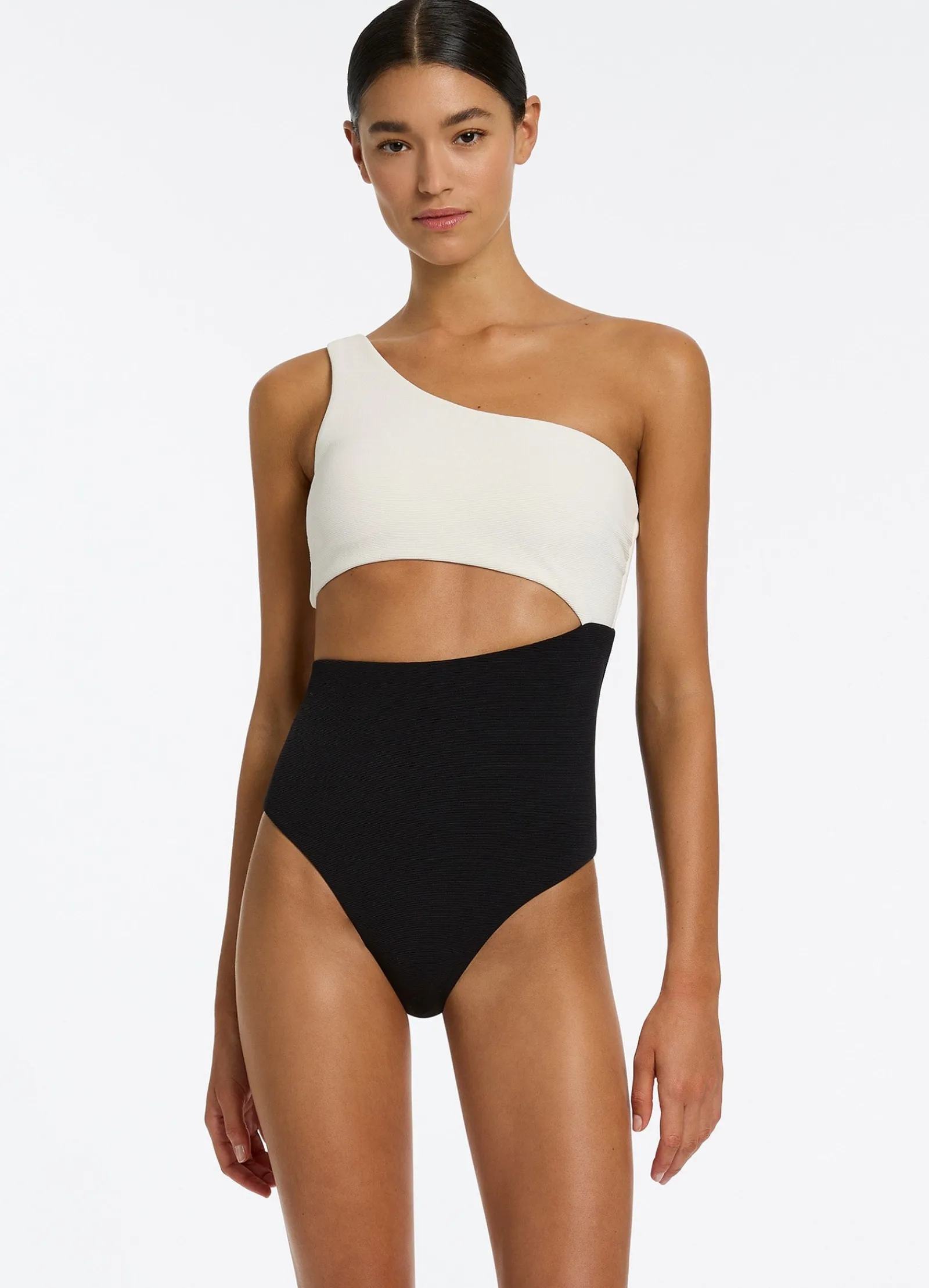 Seafolly Versa Rib One Shoulder One Piece -